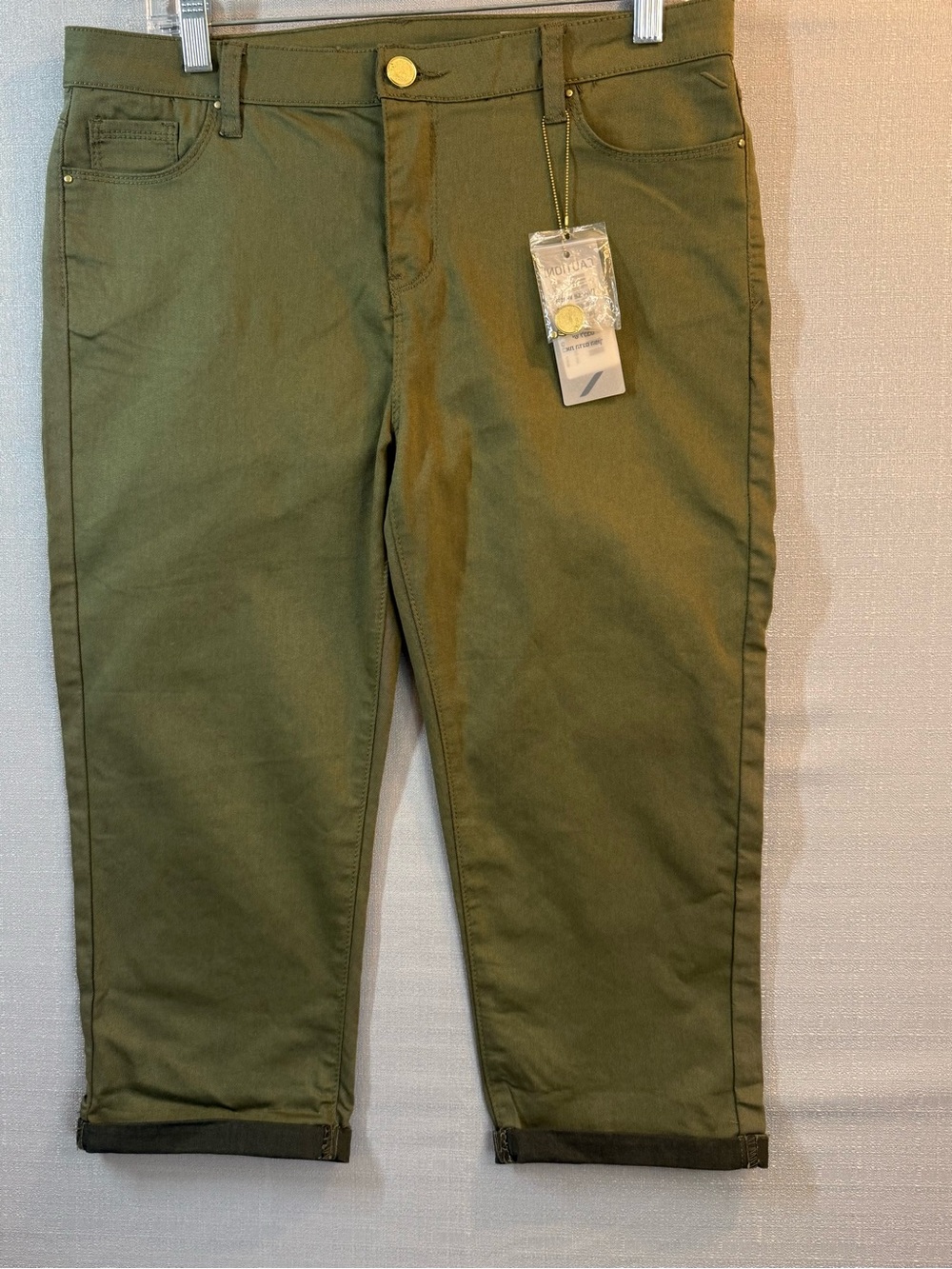 Ladies Olive Green Pants - Classic Straight Fit
